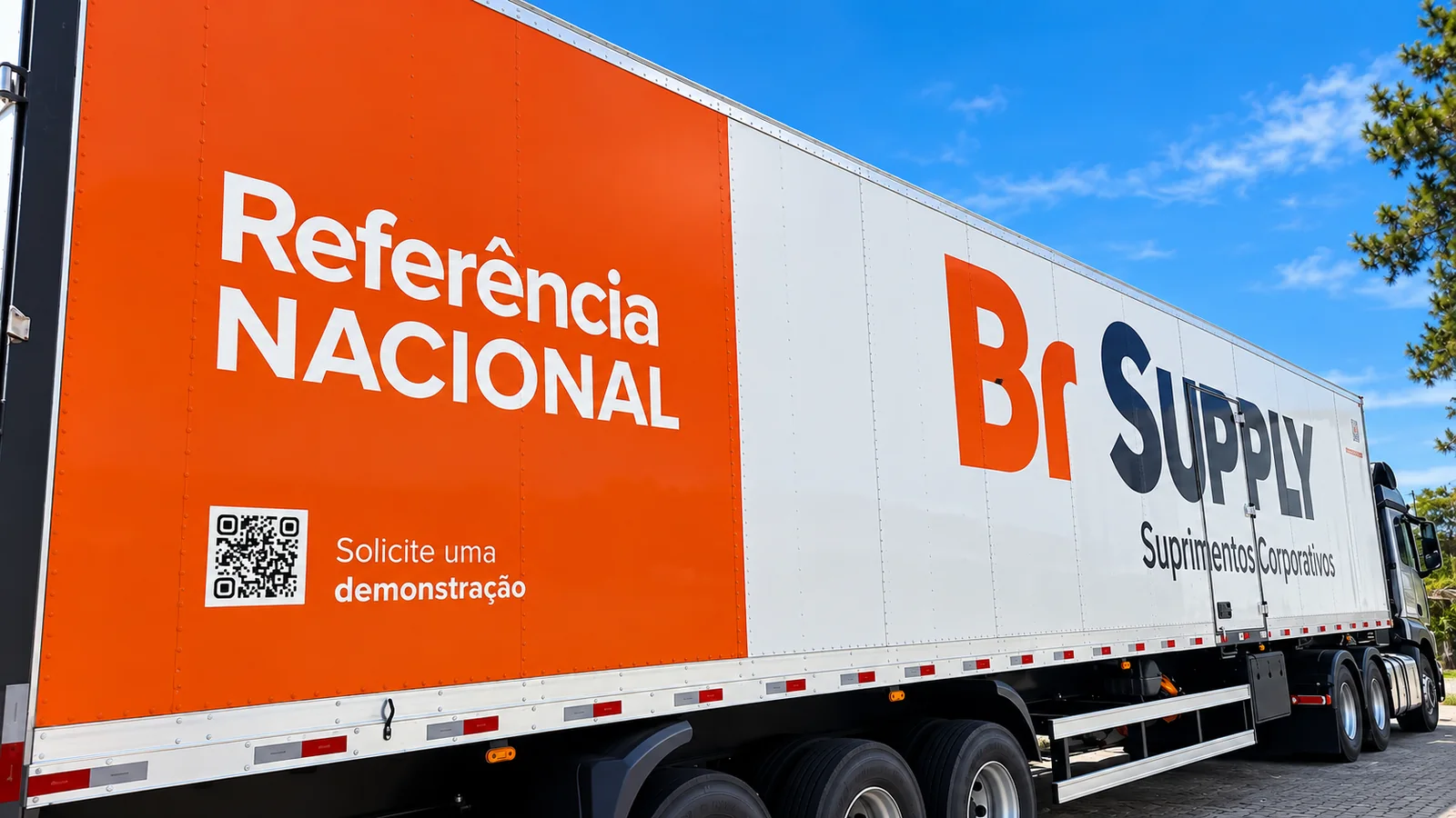 Aplicação de comunicação visual em caminhão BrSupply