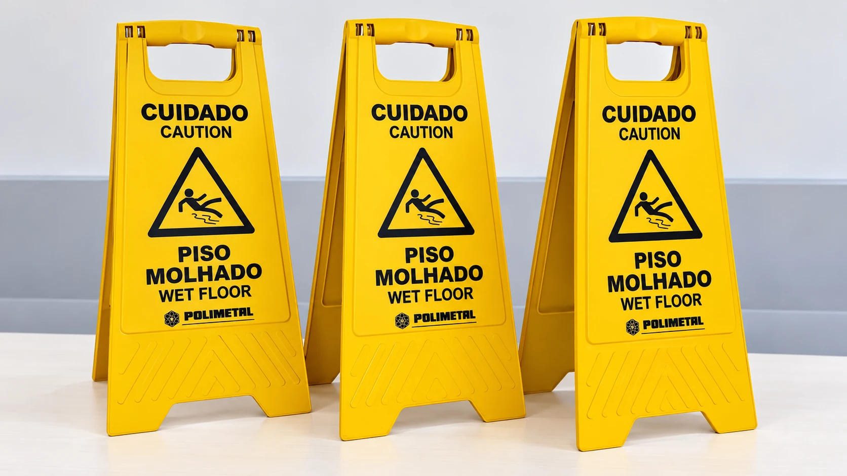 Cavaletes de piso molhado personalizados