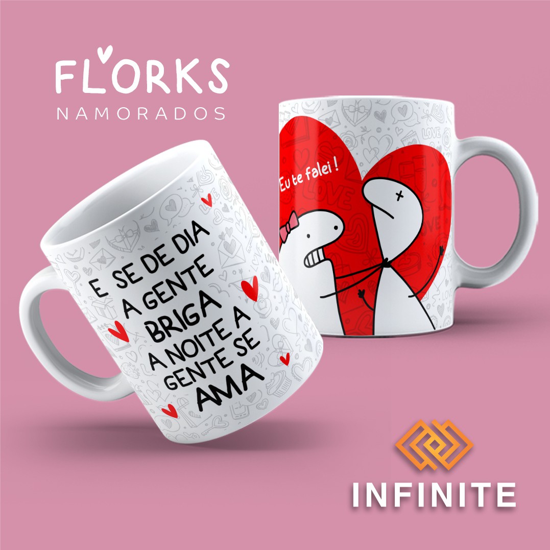 Caneca Cerâmica Dia Dos Namorados Florks 02 